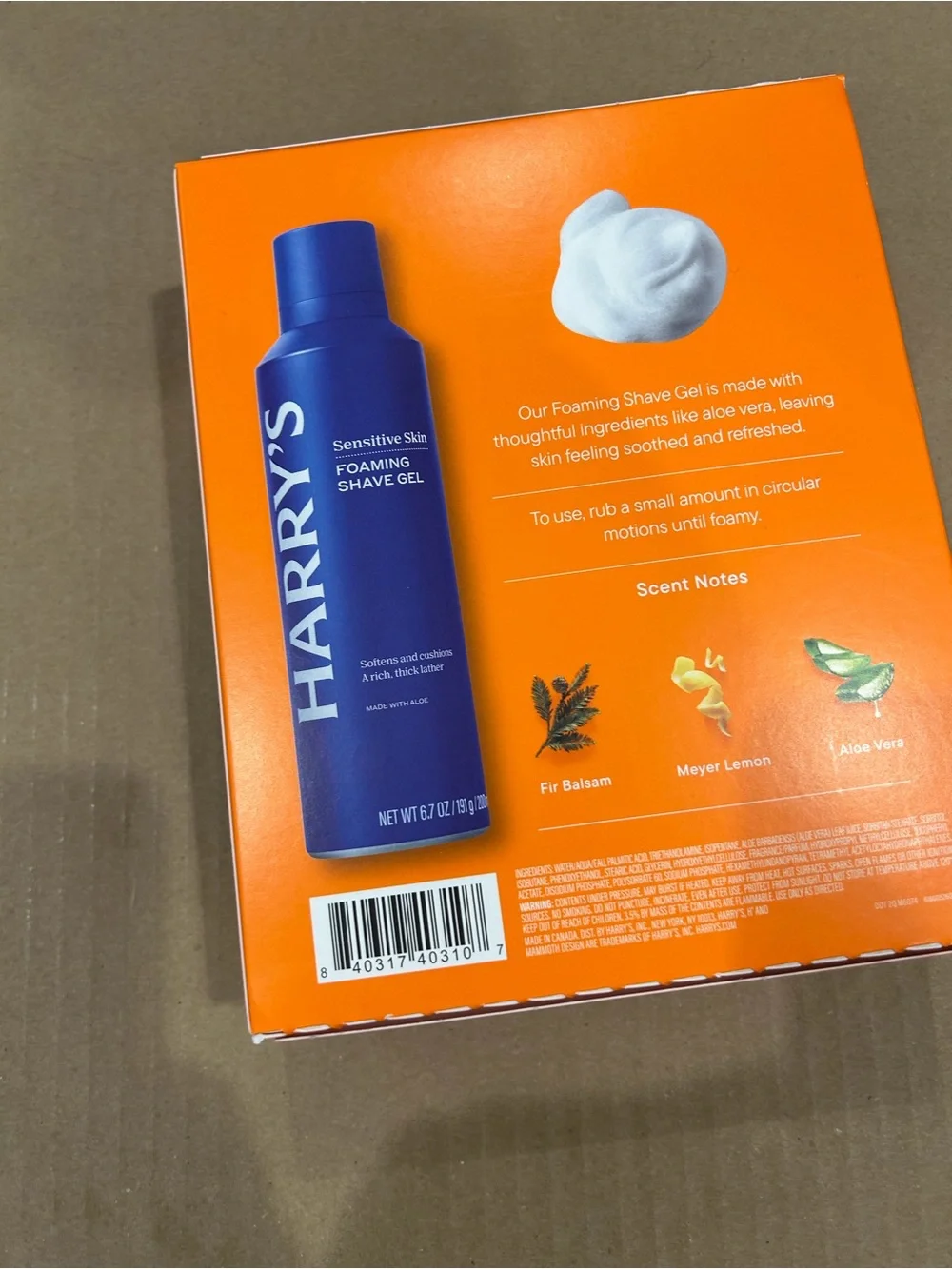 Harry’s Foaming Shave Gel for Men – Blue (3-Pack) new sealed